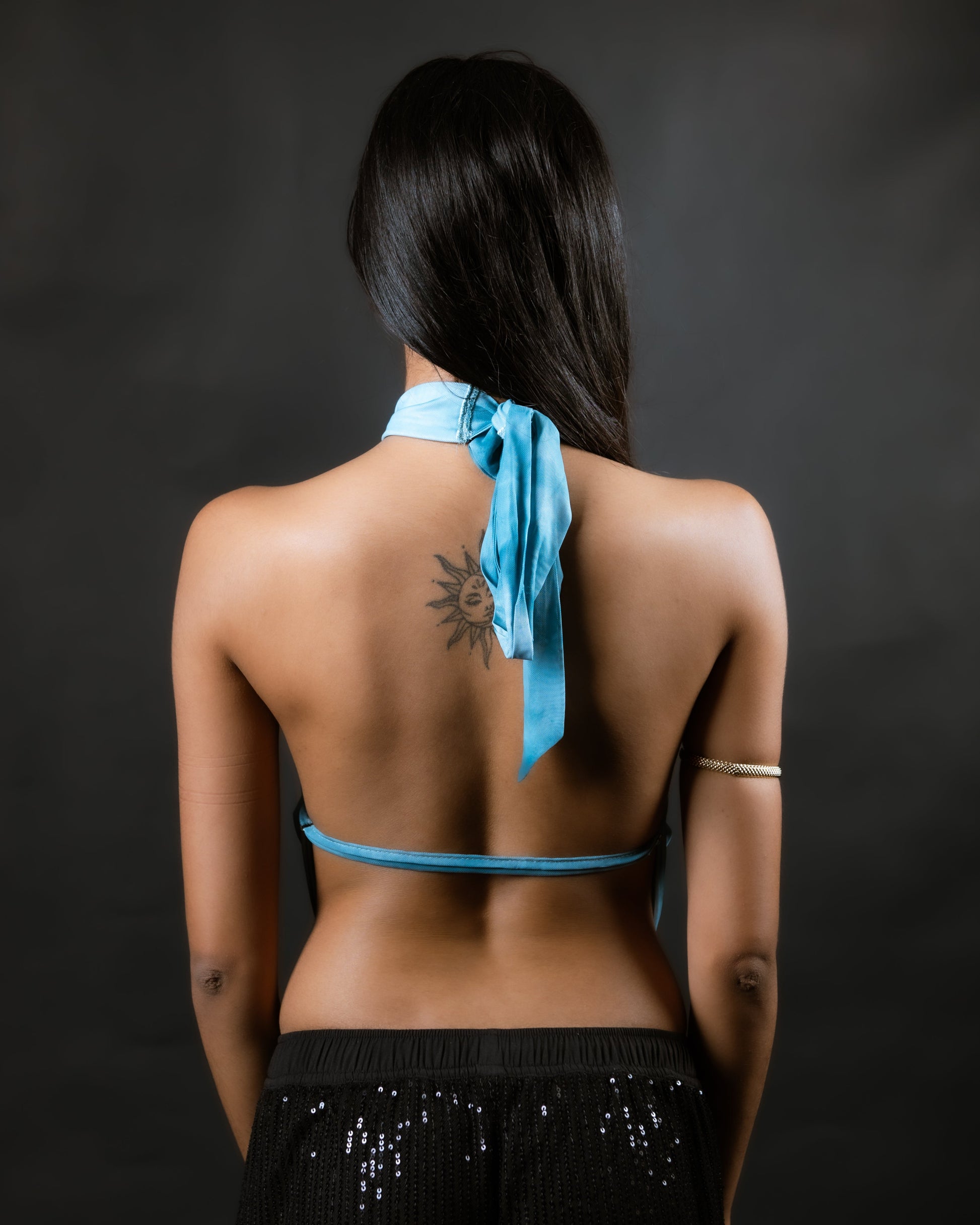 Seashell Criss-Cross Tie-Dye Top